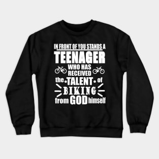 Teenager Biking Cycling Downhill Boys Gift Crewneck Sweatshirt